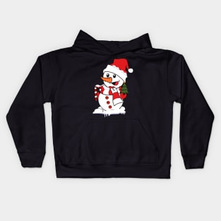 Funny Snowman Christmas Tree Xmas Gift Kids Hoodie